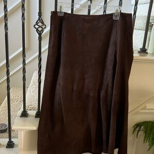 MaxMara Sueded Leather Skirt